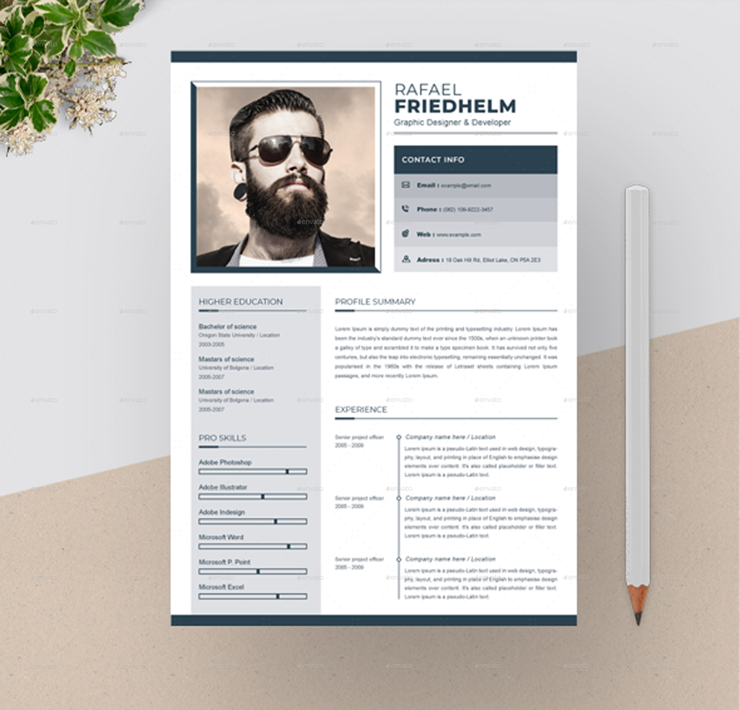 Curriculum Vitae by ResumeDeviser | GraphicRiver